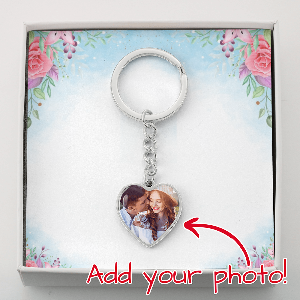 Graphic Heart Keychain
