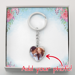 Graphic Heart Keychain