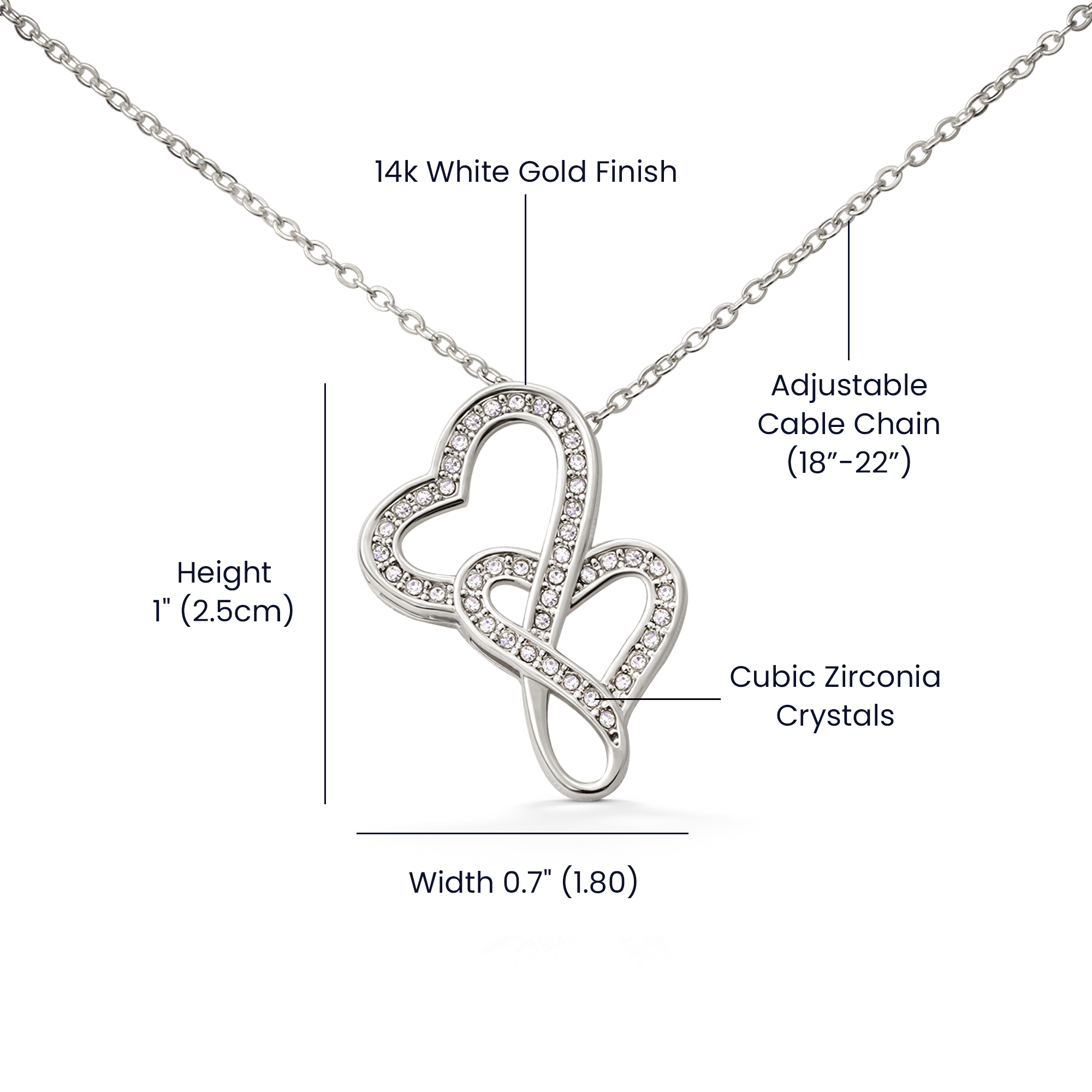 Heart-to-Heart Pendant Necklace  - Elegant Gift for Her