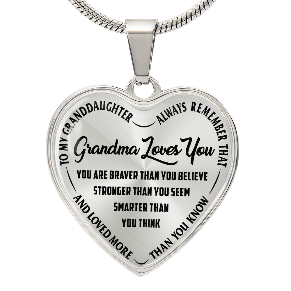Grandma Loves You - Heart Necklace- LUXURY - SALE!!