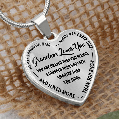 Grandma Loves You - Heart Necklace- LUXURY - SALE!!