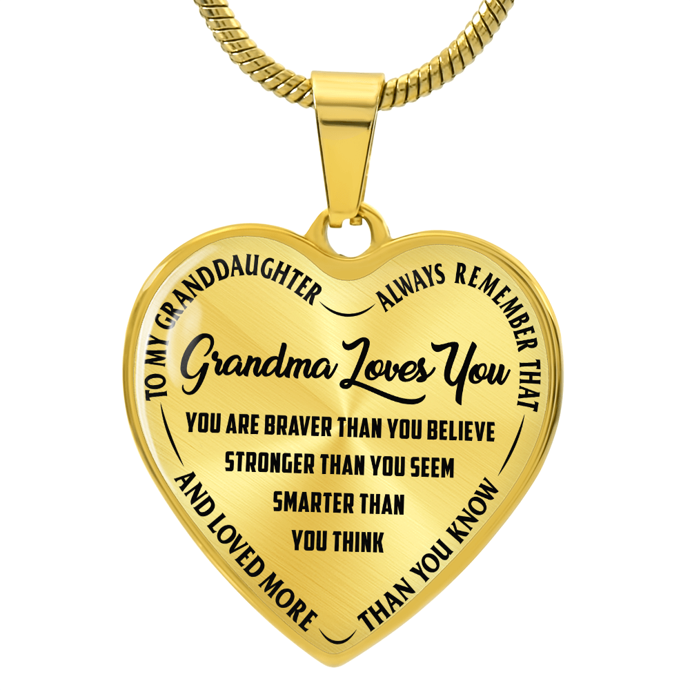 Grandma Loves You - Heart Necklace- LUXURY - SALE!!