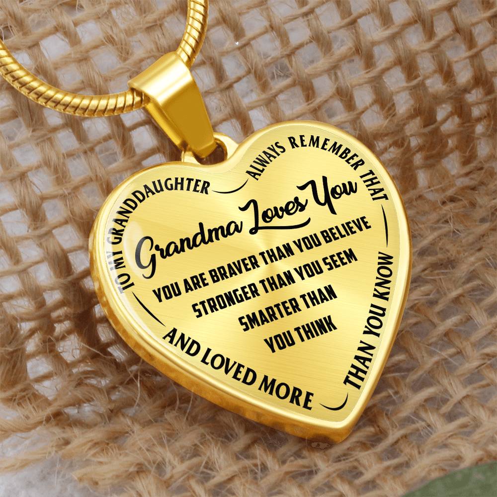 Grandma Loves You - Heart Necklace- LUXURY - SALE!!