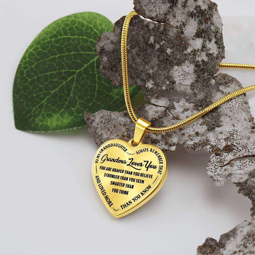 Grandma Loves You - Heart Necklace- LUXURY - SALE!!