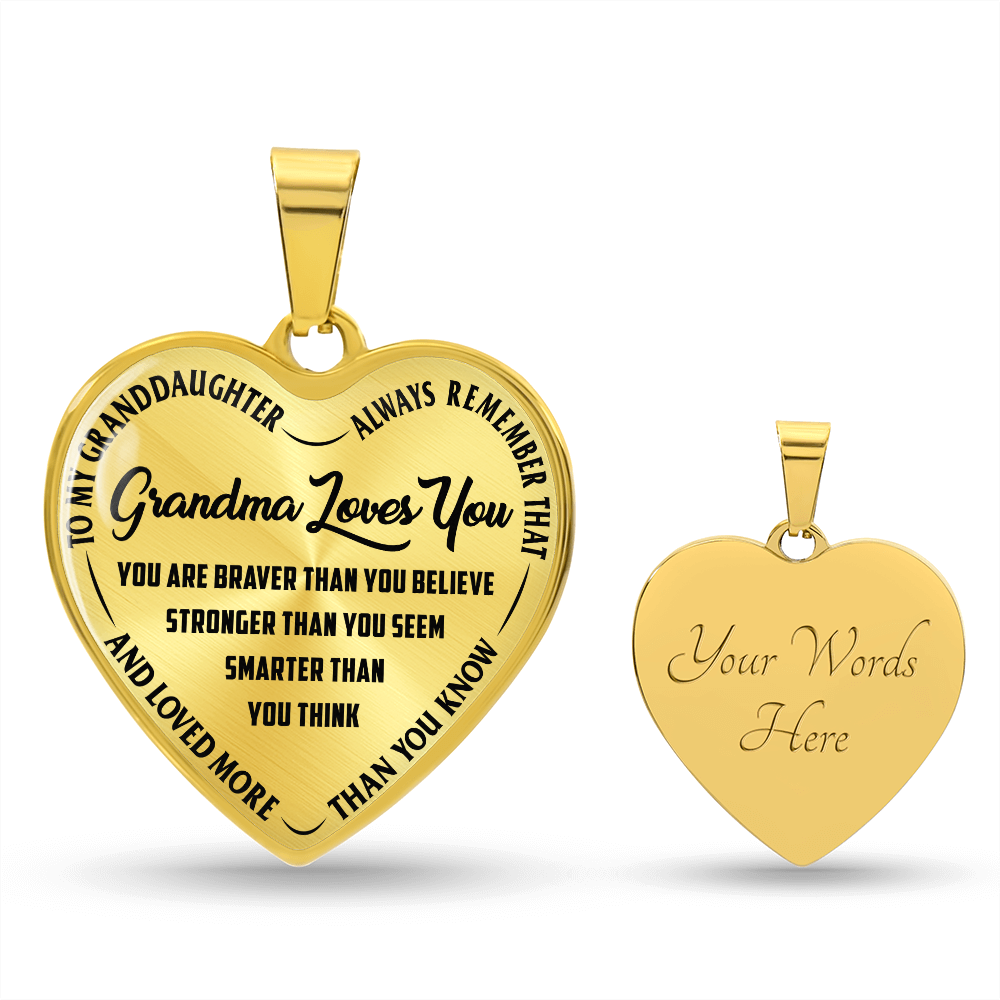 Grandma Loves You - Heart Necklace- LUXURY - SALE!!