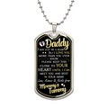 Dad To Be - Dog Tag Necklace - Surgical Steel!
