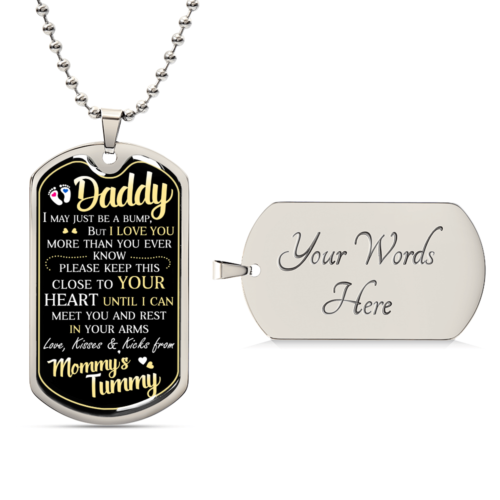 Dad To Be - Dog Tag Necklace - Surgical Steel!