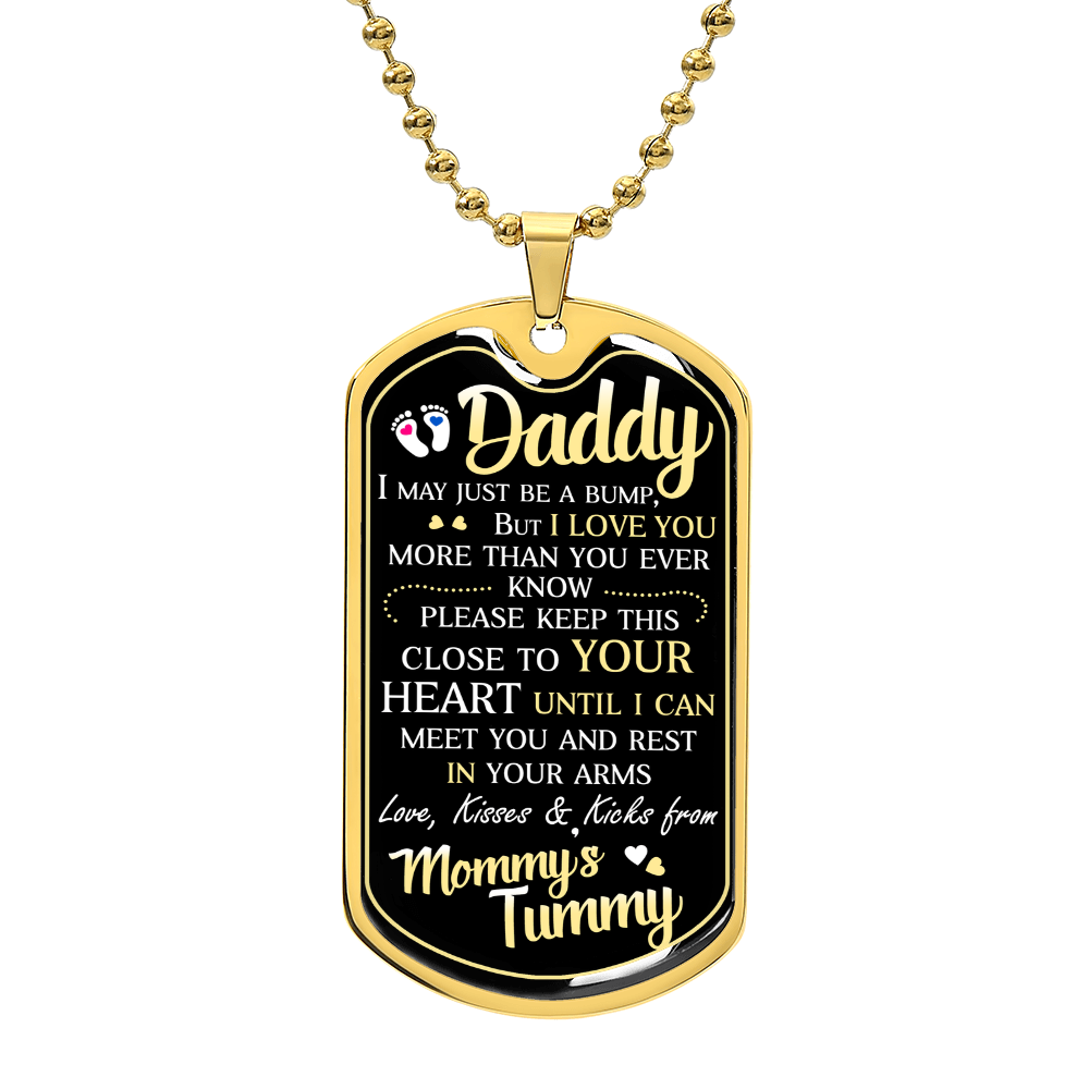 Dad To Be - Dog Tag Necklace - Surgical Steel!