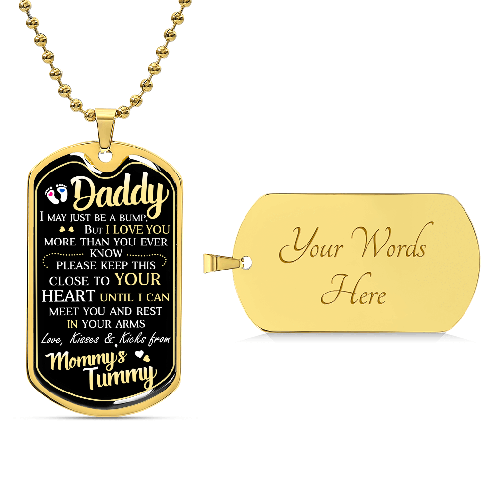 Dad To Be - Dog Tag Necklace - Surgical Steel!