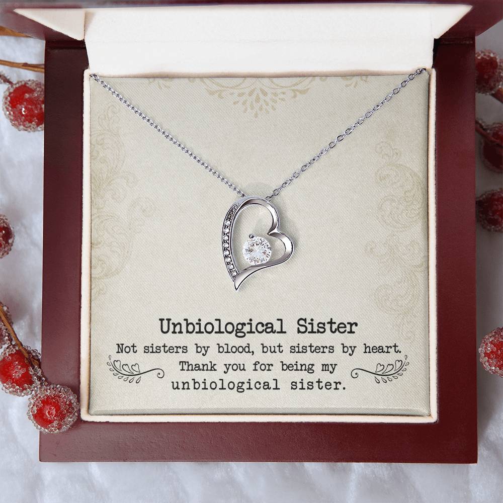 Unbiological Sister - Forever Love Necklace - GOLD FINISH
