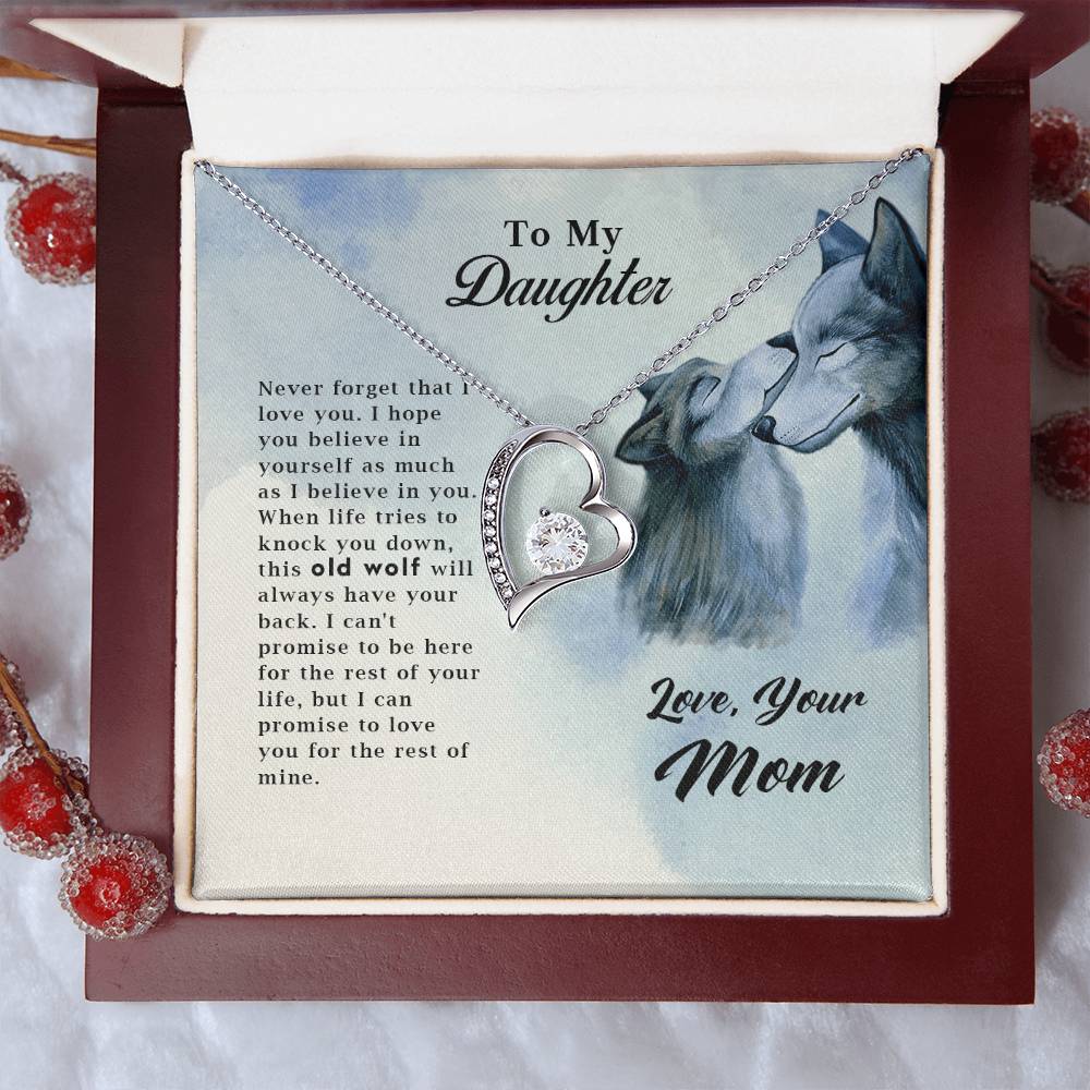 Old Wolf - Forever Love Necklace- GOLD FINISH