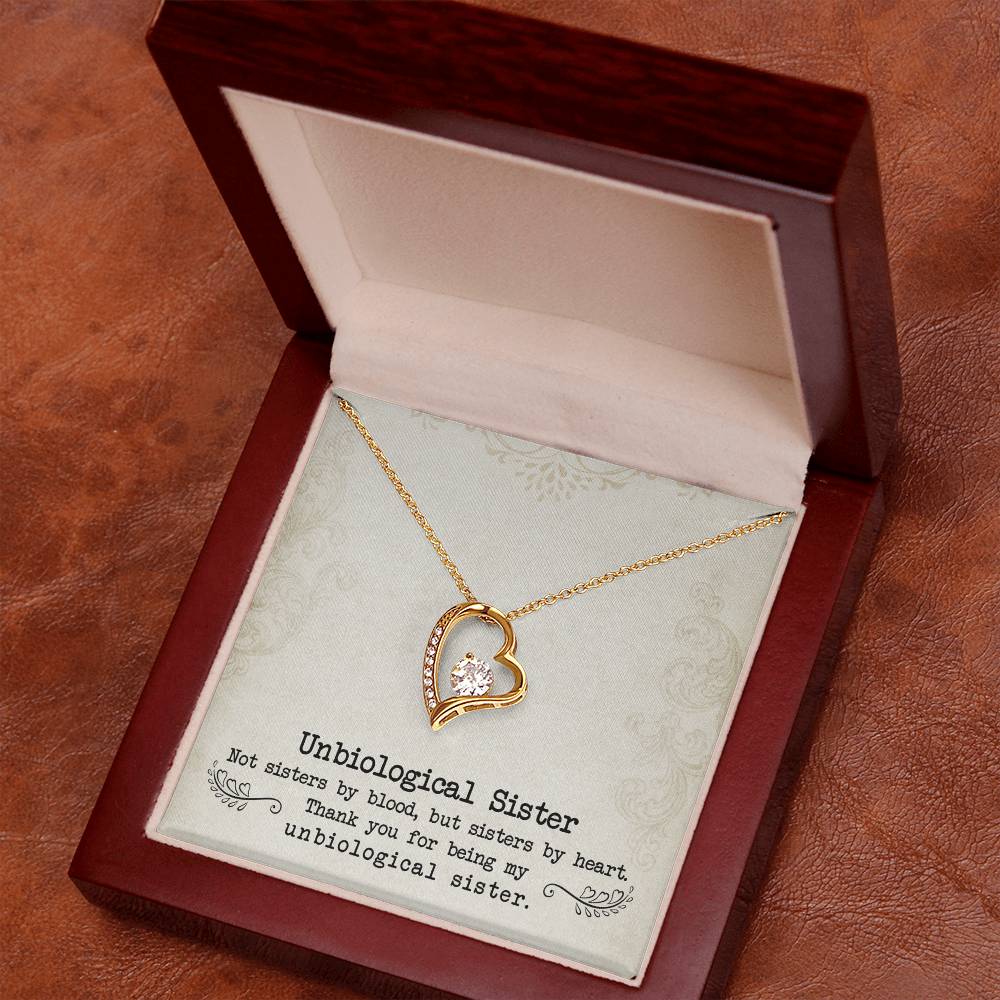 Unbiological Sister - Forever Love Necklace - GOLD FINISH
