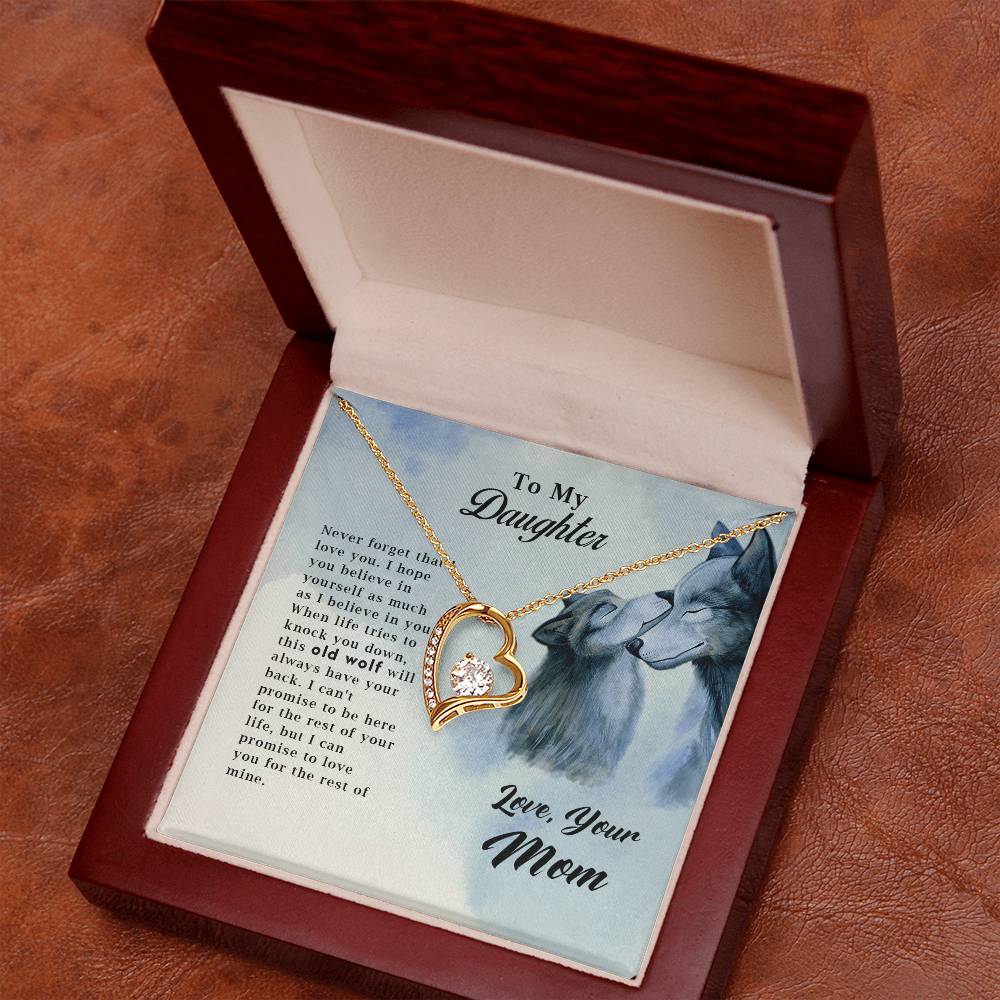 Old Wolf - Forever Love Necklace- GOLD FINISH