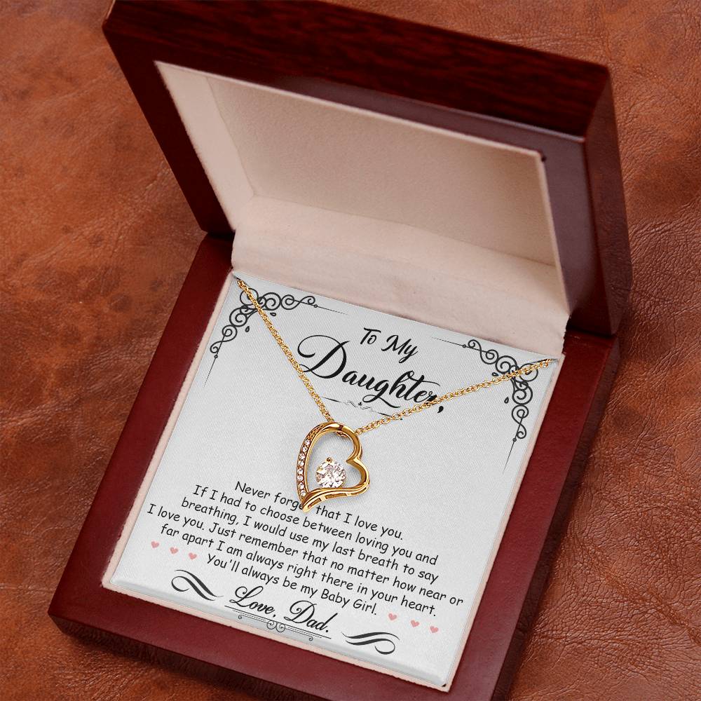 My Baby Girl - Forever Love Necklace - GOLD FINISH