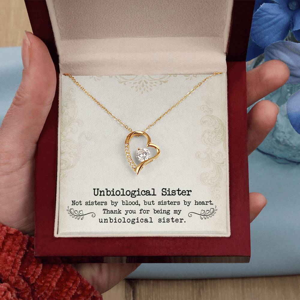 Unbiological Sister - Forever Love Necklace - GOLD FINISH