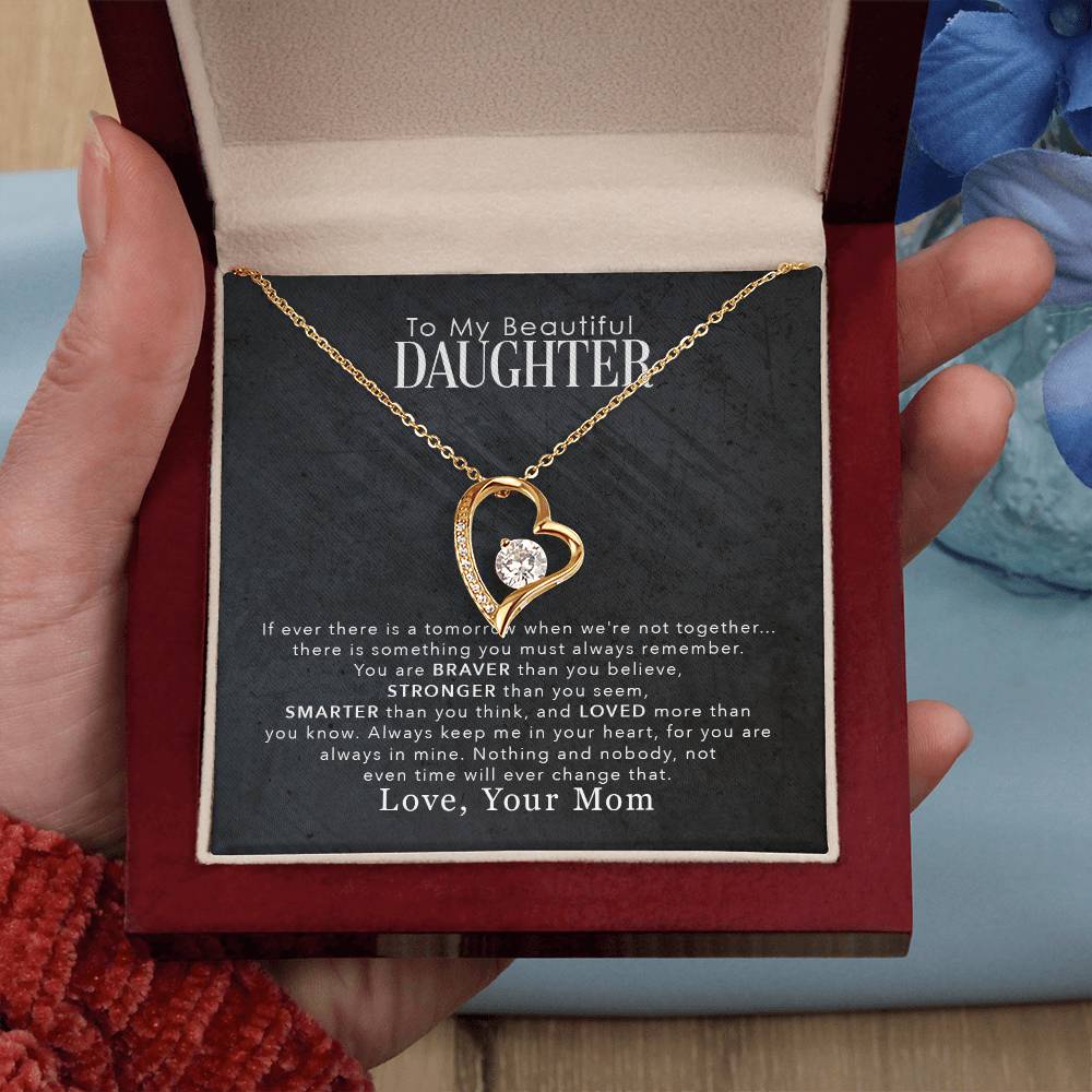 My Beautiful Daughter - Forever Love Necklace- GOLD FINISH