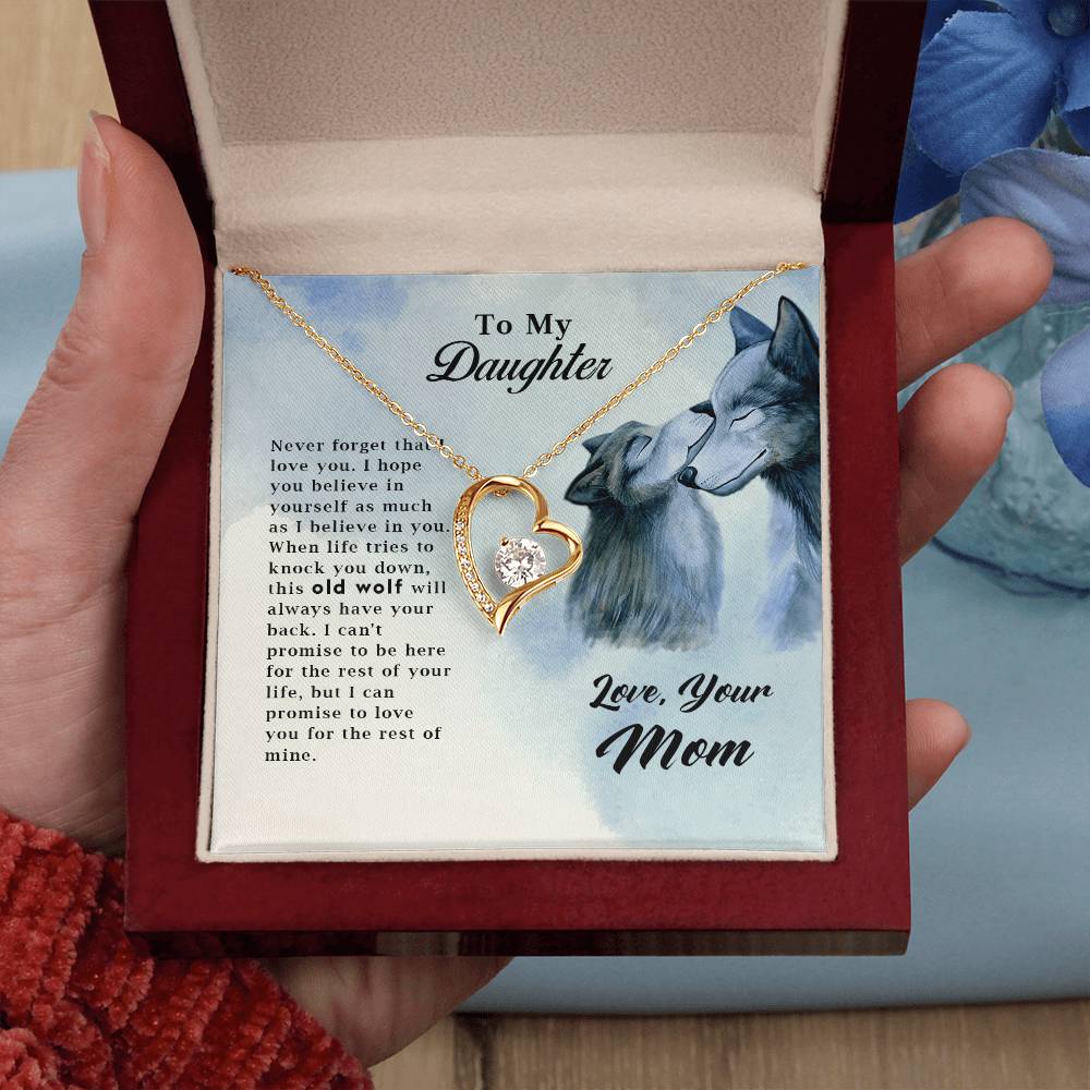 Old Wolf - Forever Love Necklace- GOLD FINISH