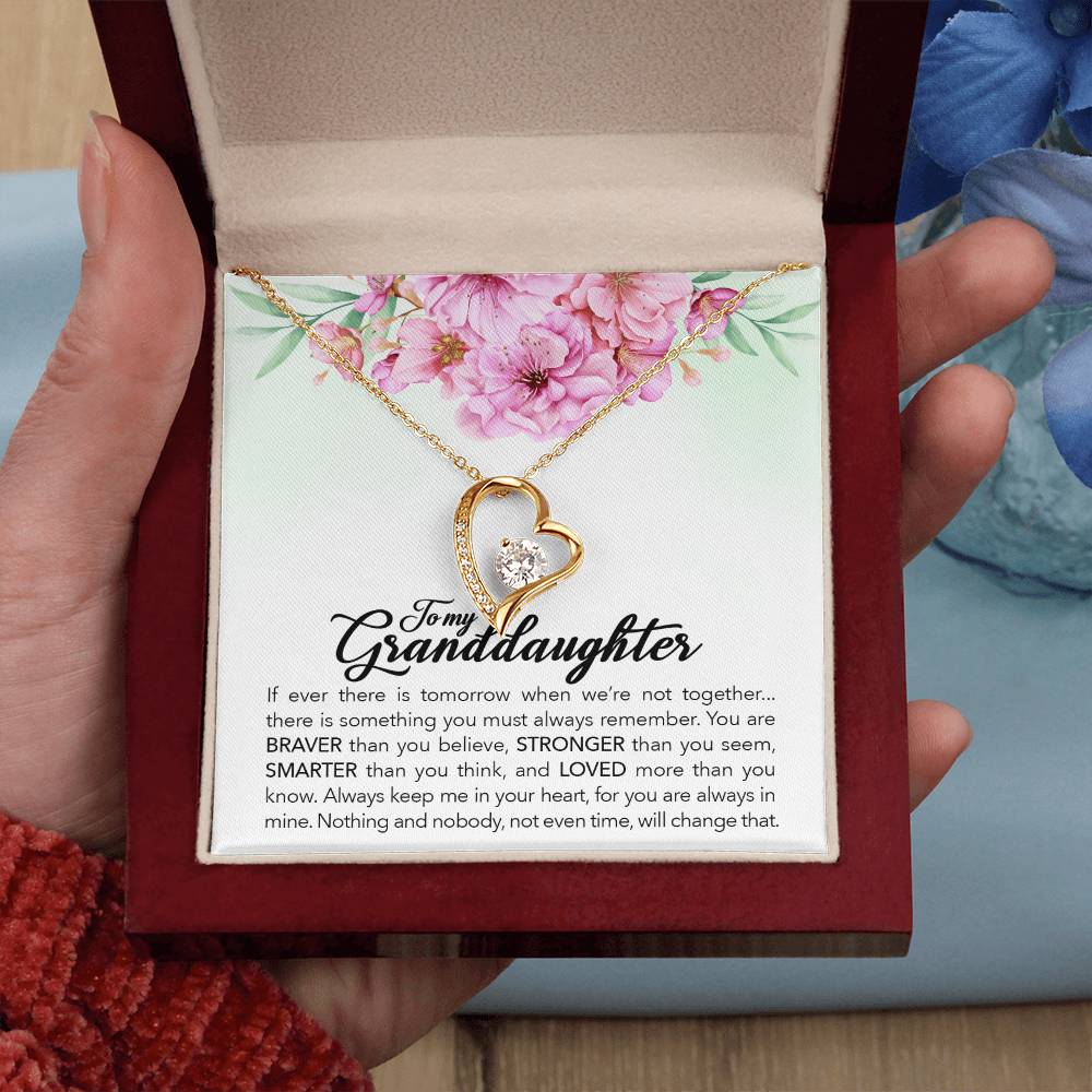 Brave Granddaughter - Forever Love Necklace -GOLD FINISH