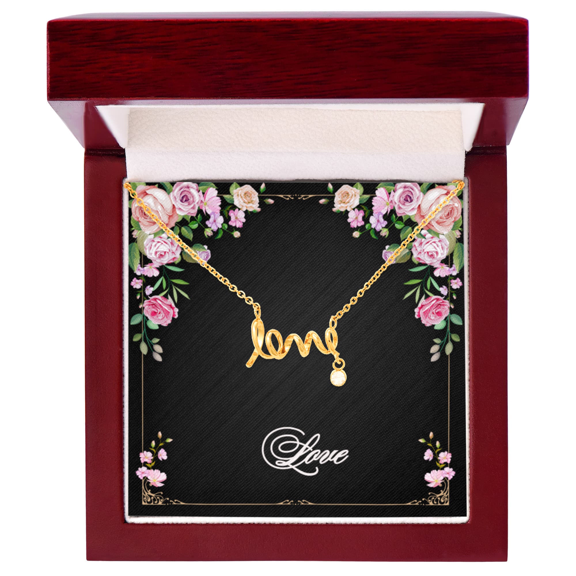 Love - Simple & True -  Hand Scripted Love Necklace