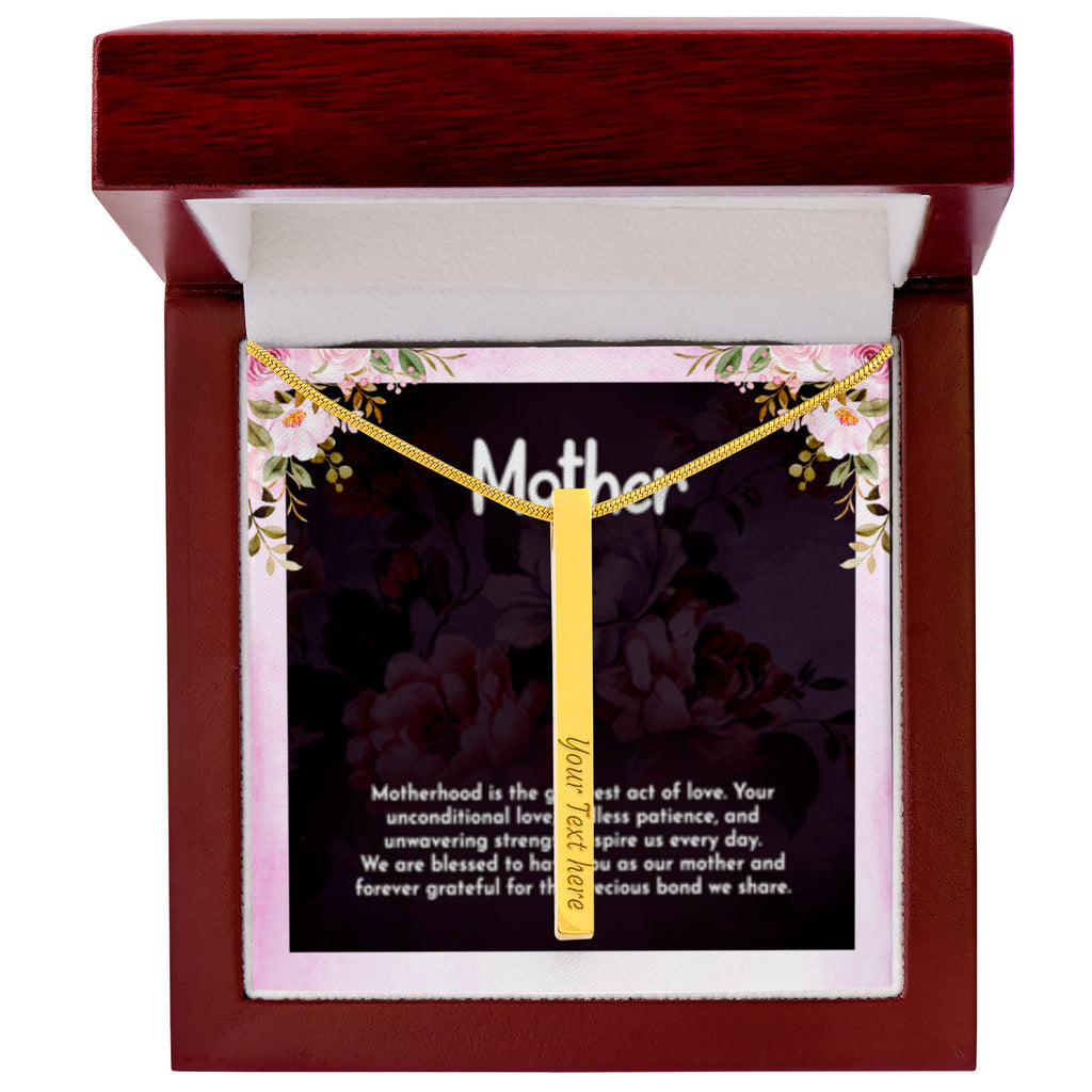 Mother - Custom Engraved 4-Sided Stick Necklace