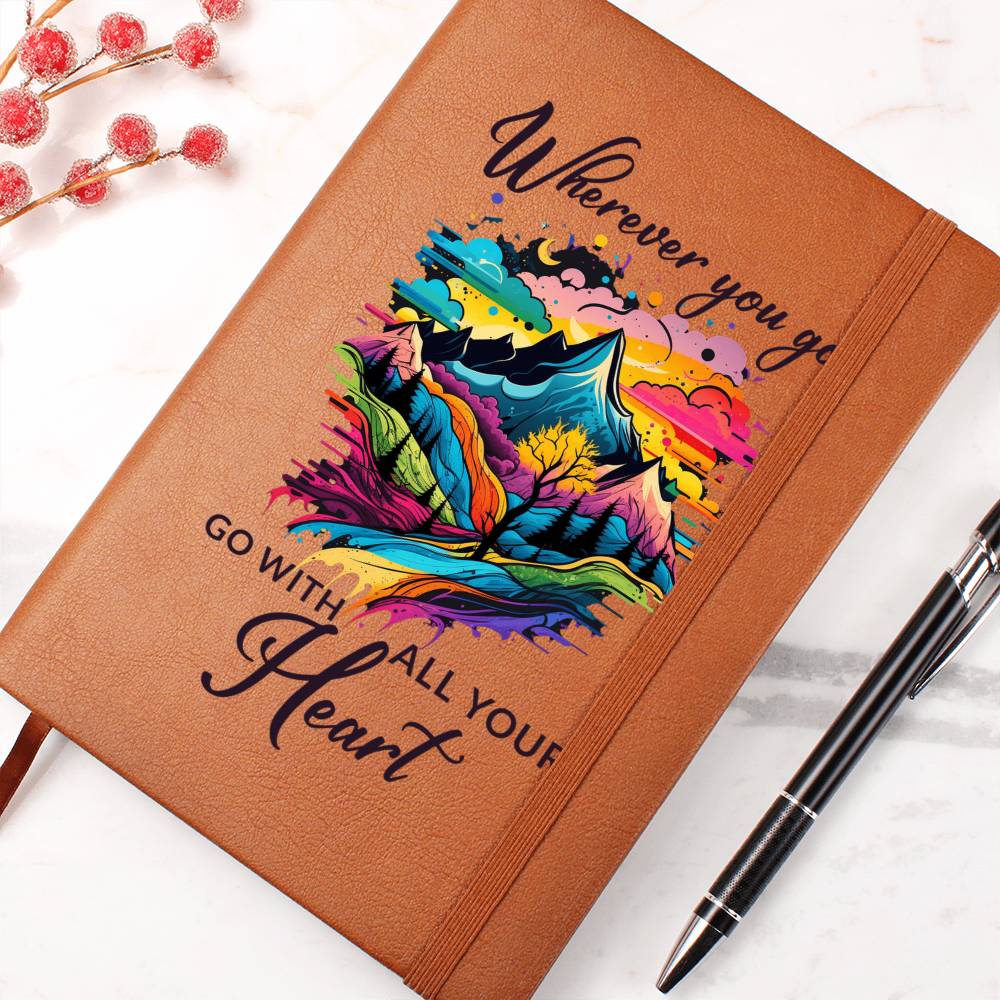 Go With All Your Heart - Vegan Leather Journal