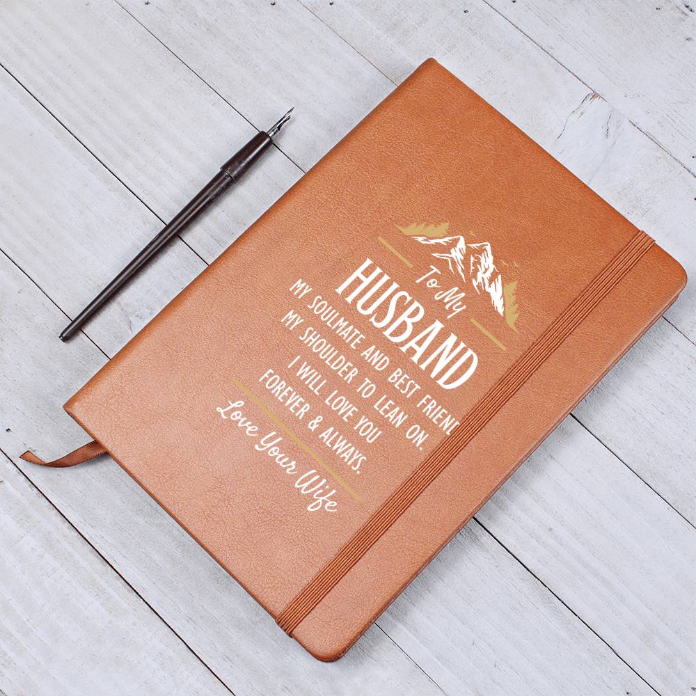 My Soulmate and Best Friend - husband- Leather Journal