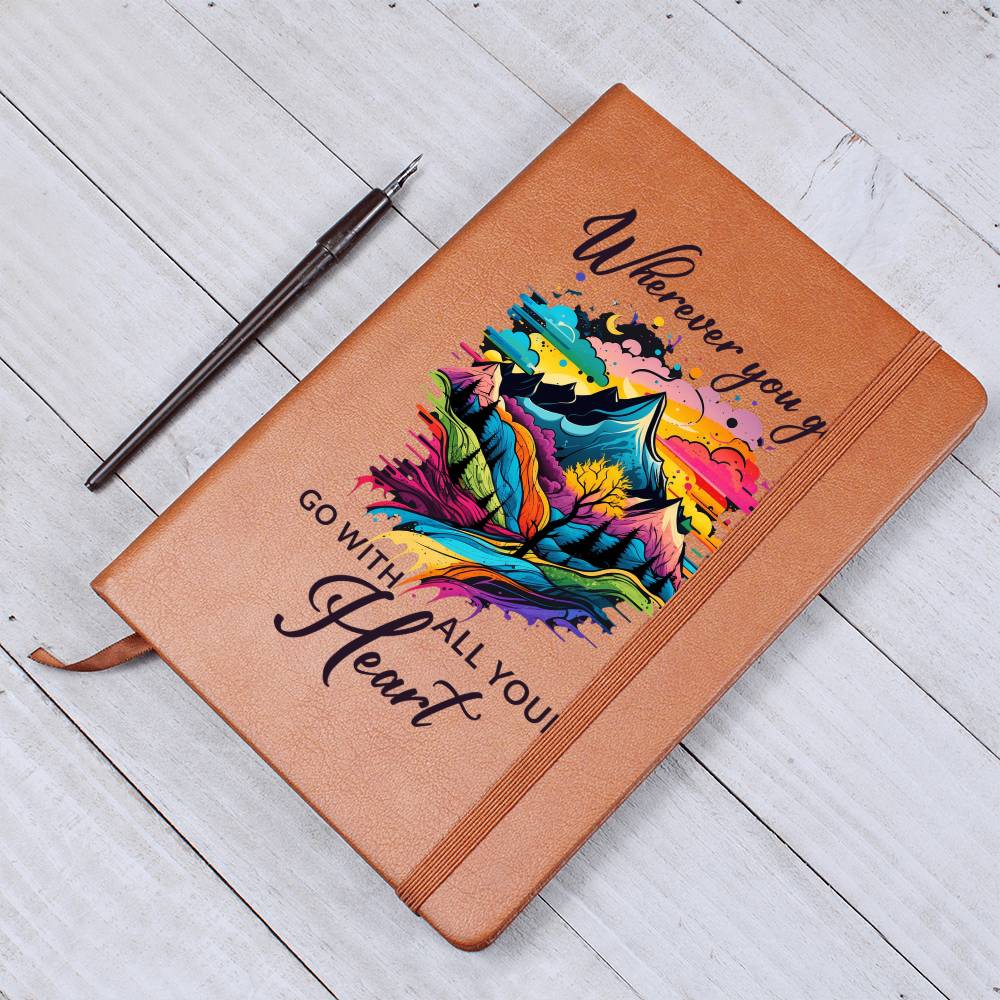 Go With All Your Heart - Vegan Leather Journal
