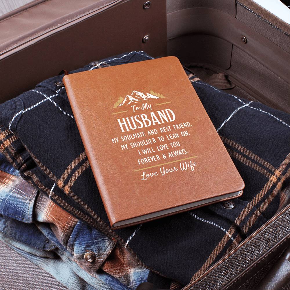 My Soulmate and Best Friend - husband- Leather Journal