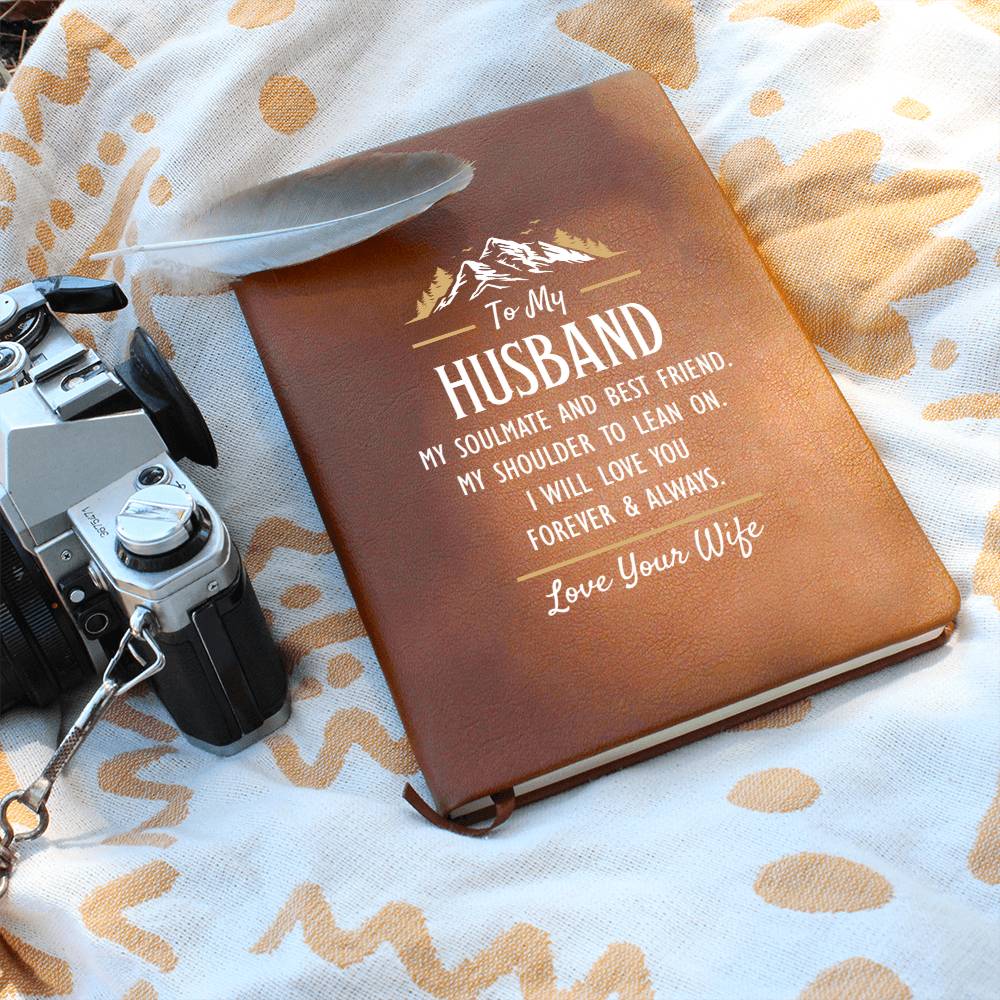 My Soulmate and Best Friend - husband- Leather Journal