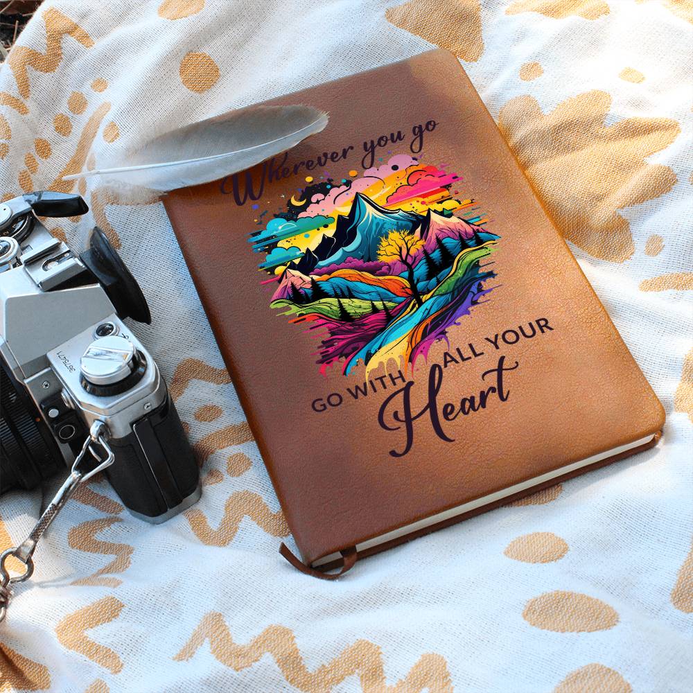 Go With All Your Heart - Vegan Leather Journal