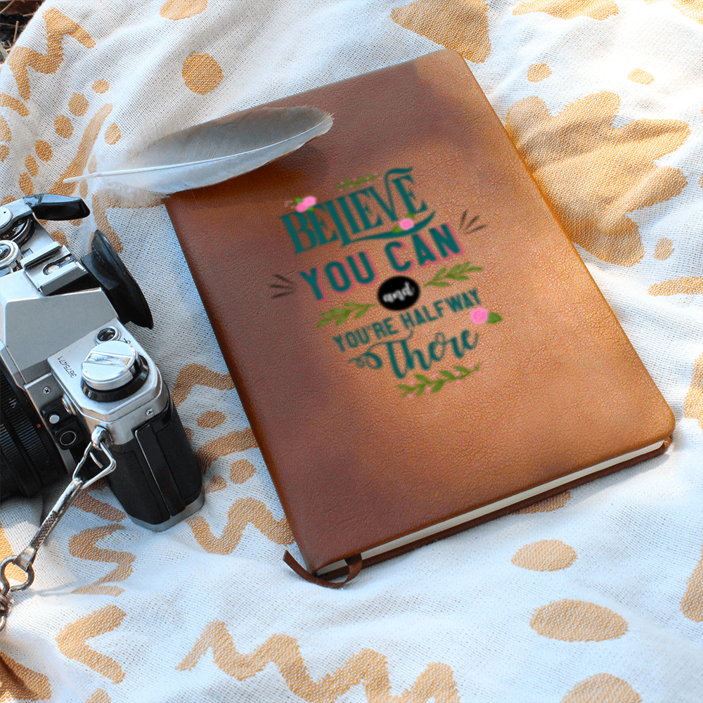 Believe You Can!- Leather Graphic Journal