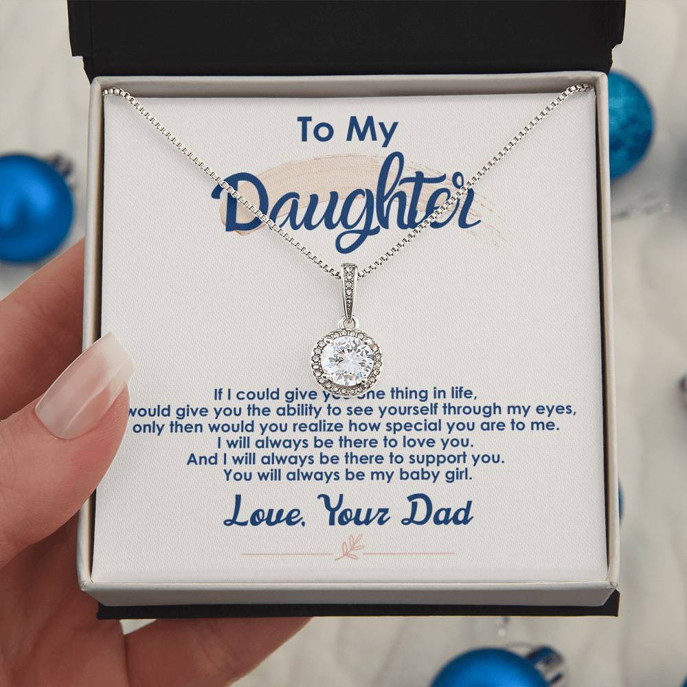 Always Be My Baby Girl - Eternal Hope Necklace- GOLD FINSIH
