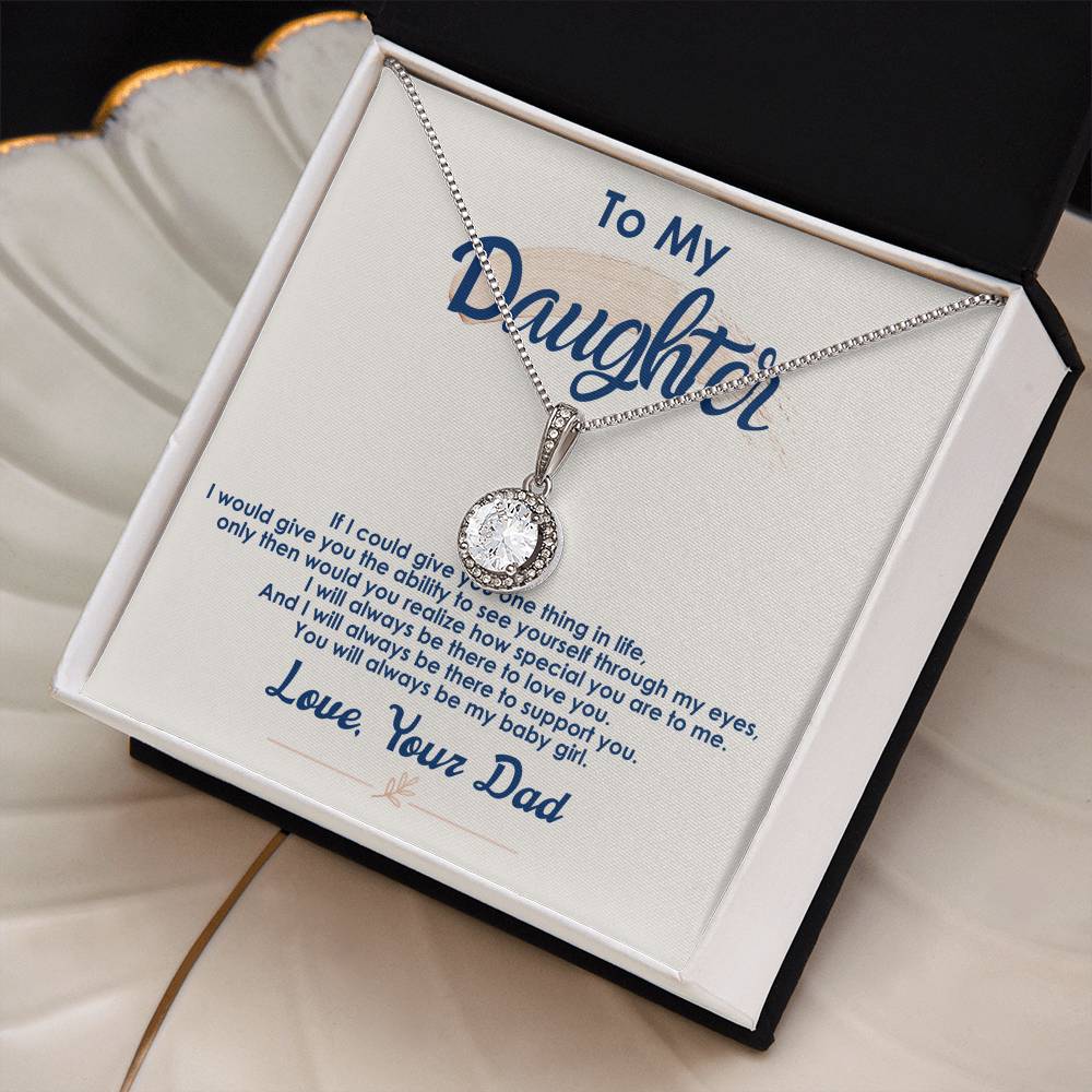 Always Be My Baby Girl - Eternal Hope Necklace- GOLD FINSIH