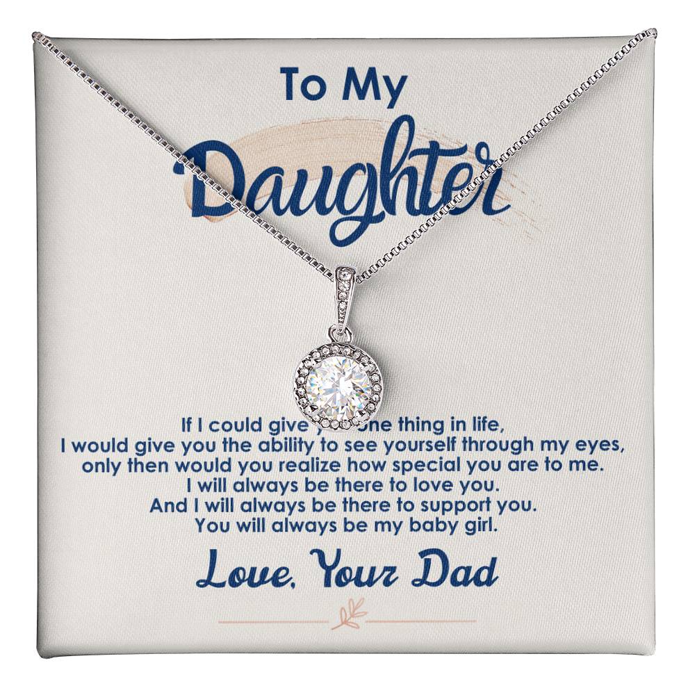 Always Be My Baby Girl - Eternal Hope Necklace- GOLD FINSIH