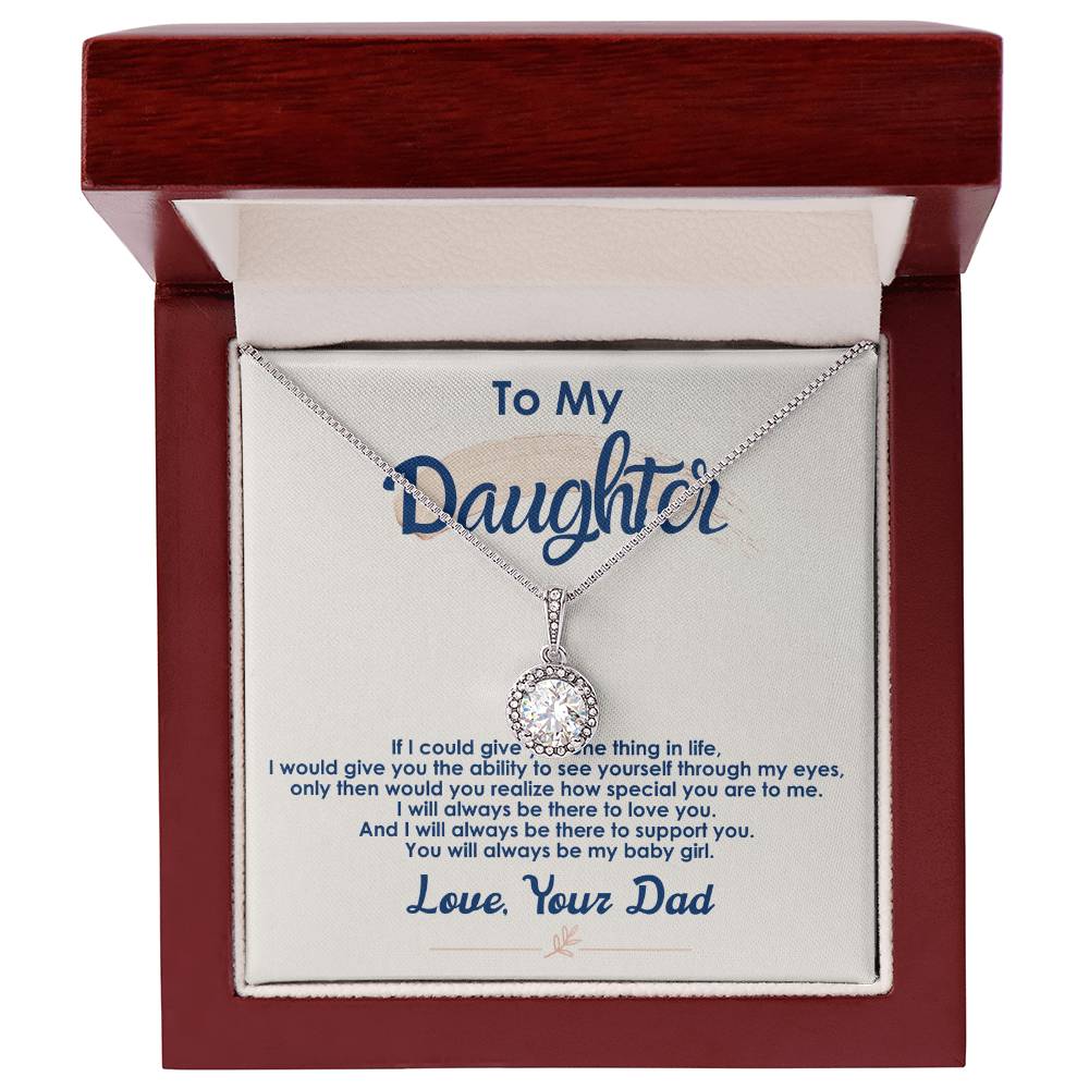 Always Be My Baby Girl - Eternal Hope Necklace- GOLD FINSIH