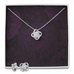 Love Knot Necklace & Earring Set