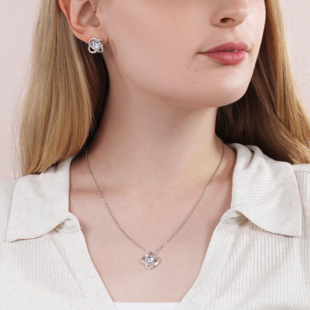 Love Knot Necklace & Earring Set - SALE!