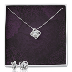 Love Knot Necklace & Earring Set