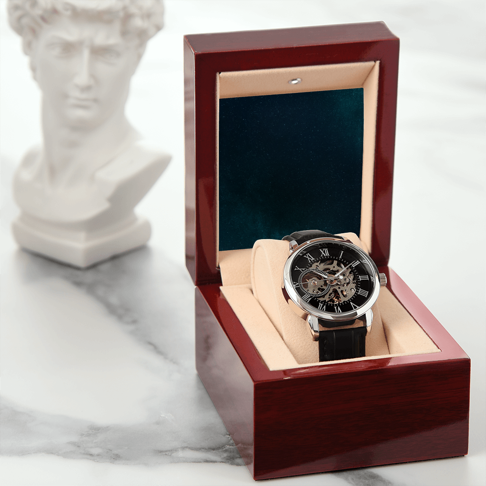 Openwork Watch - Runs on motion - For Men - SALE!