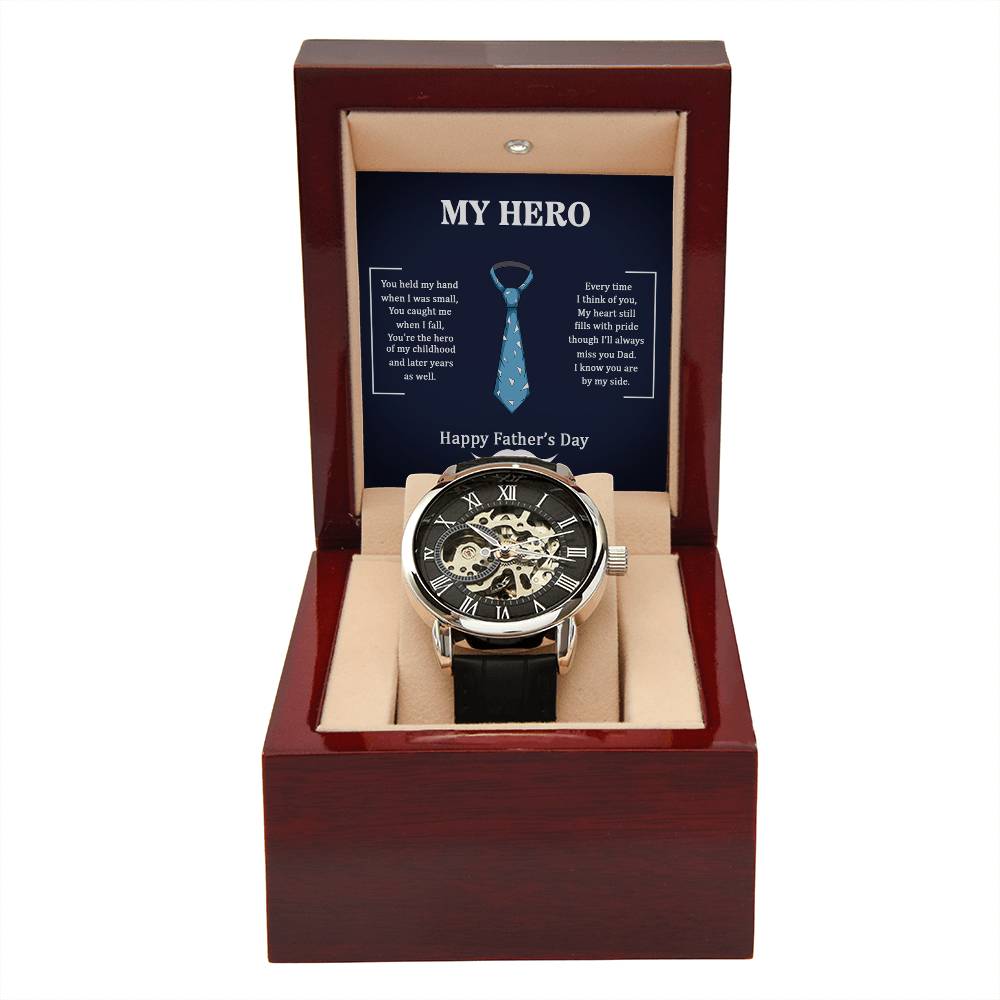 My Hero Dad - Openwork Watch- Automatic - SALE!