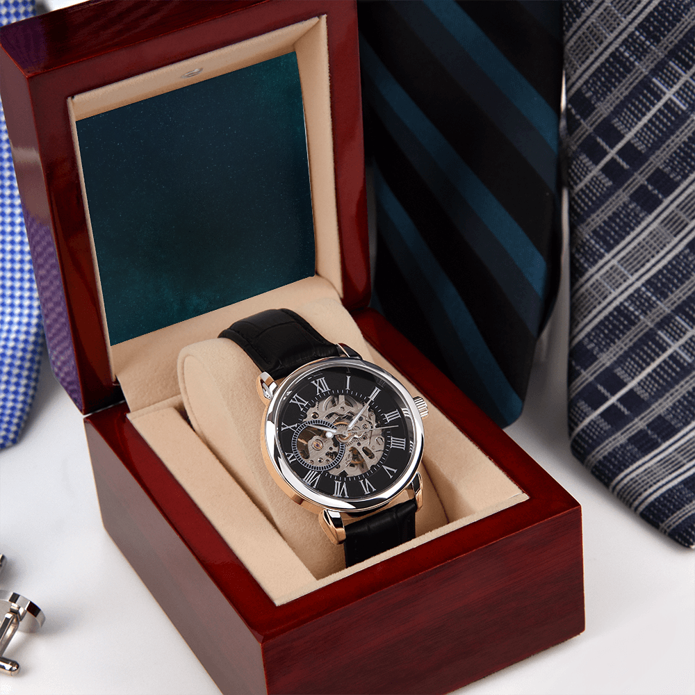 Openwork Watch - Runs on motion - For Men - SALE!