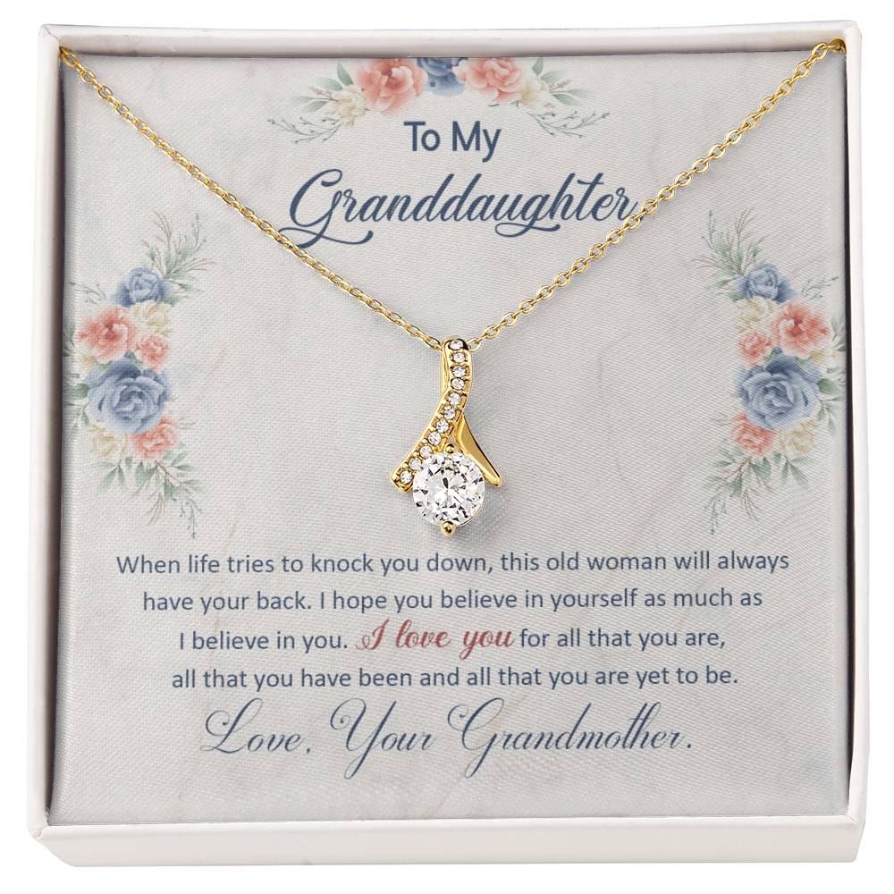 I Have Your Back - Alluring Beauty Necklace -GOLD FINISH