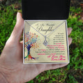 To My Beautiful Daughter - Alluring Beauty Necklace- GOLD FINISH