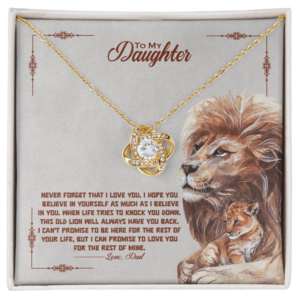 Never Forget - Love Knot Necklace- GOLD FINSIH