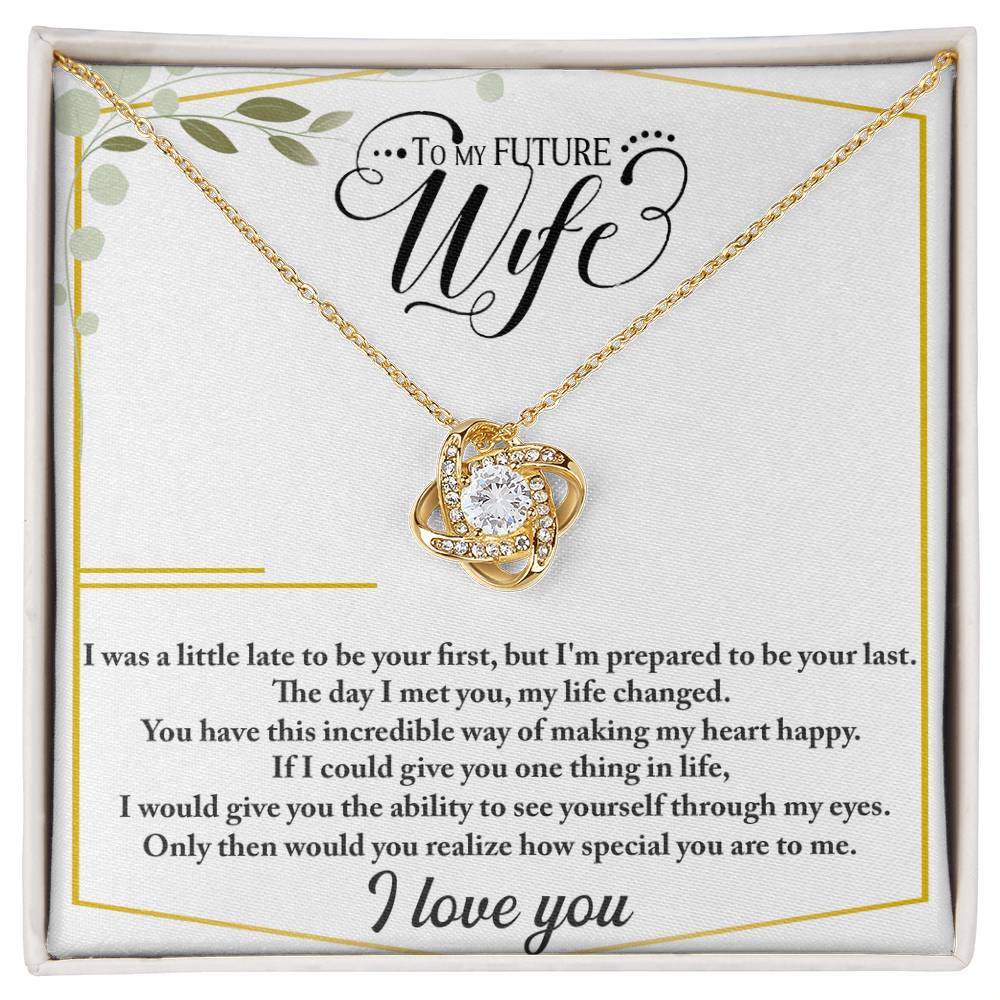 Future Wife - Love Knot Necklace - GOLD FINISH