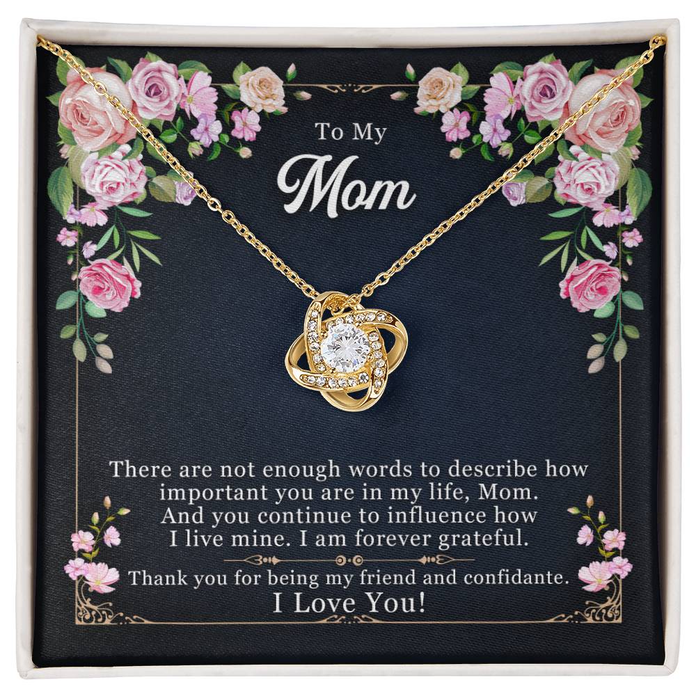 Forever Grateful - Love Knot Necklace- GOLD FINISH