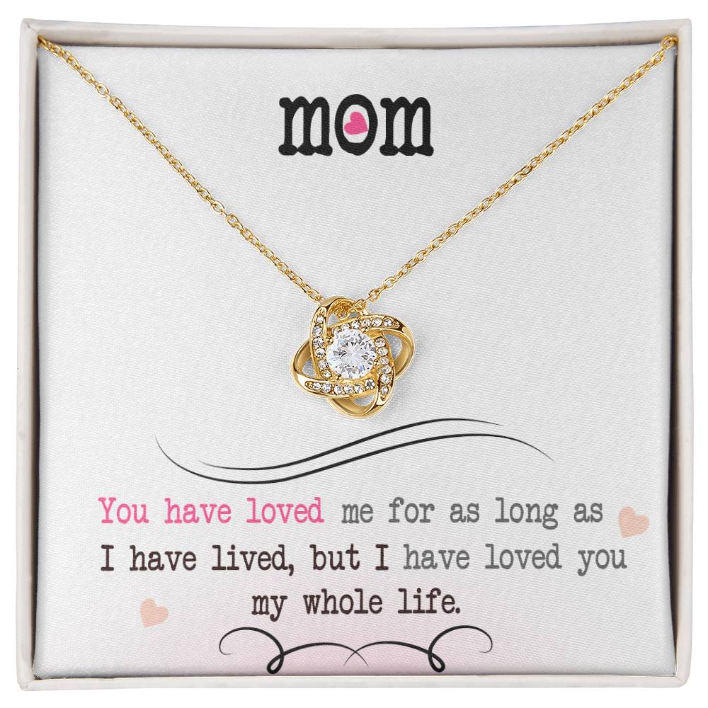 My Whole Life - Love Knot Necklace- GOLD FINSIH