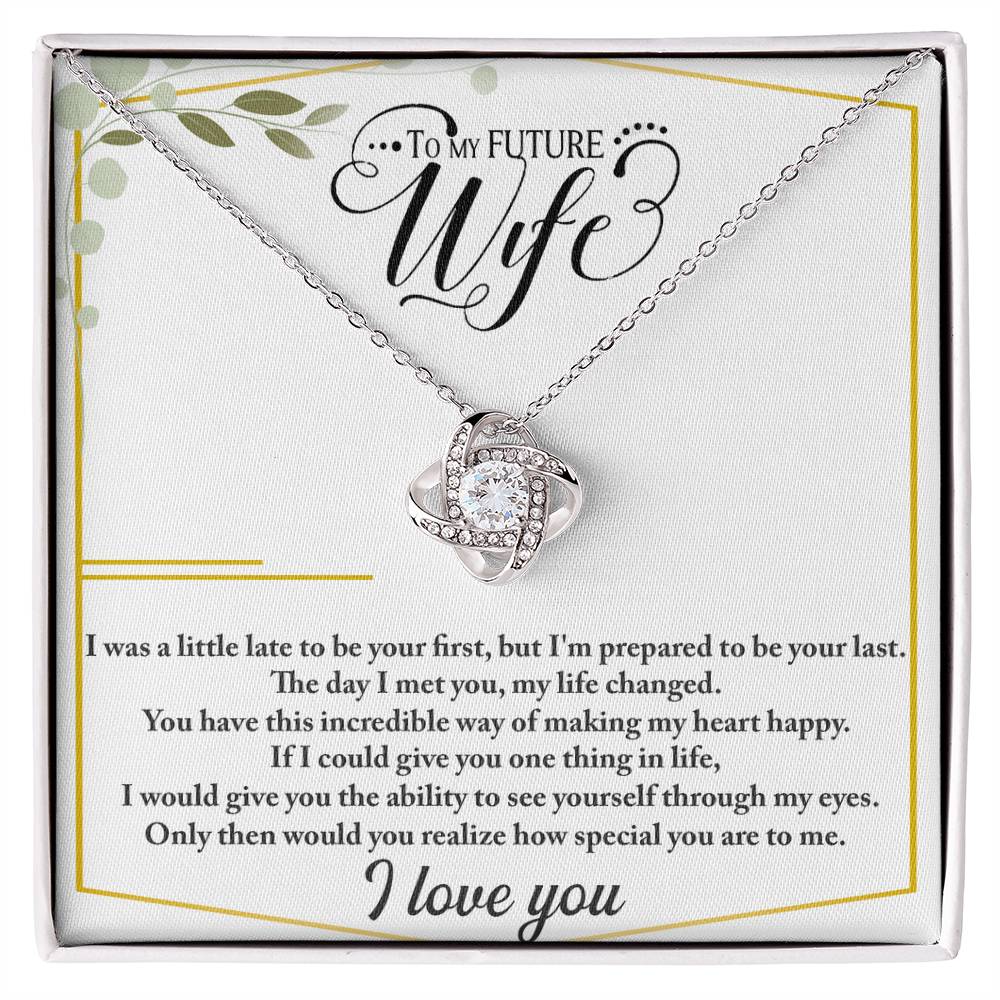 Future Wife - Love Knot Necklace - GOLD FINISH