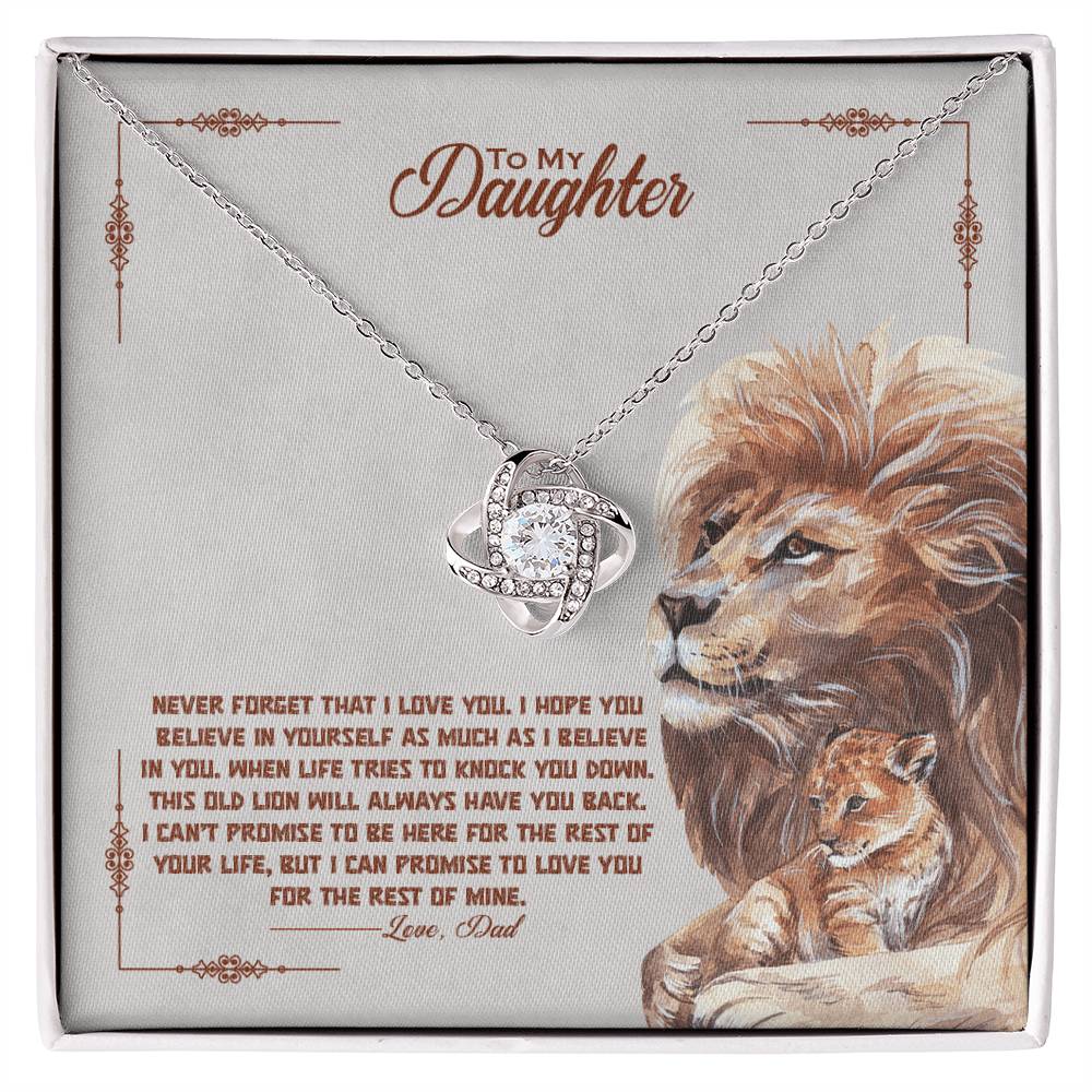 Never Forget - Love Knot Necklace- GOLD FINSIH