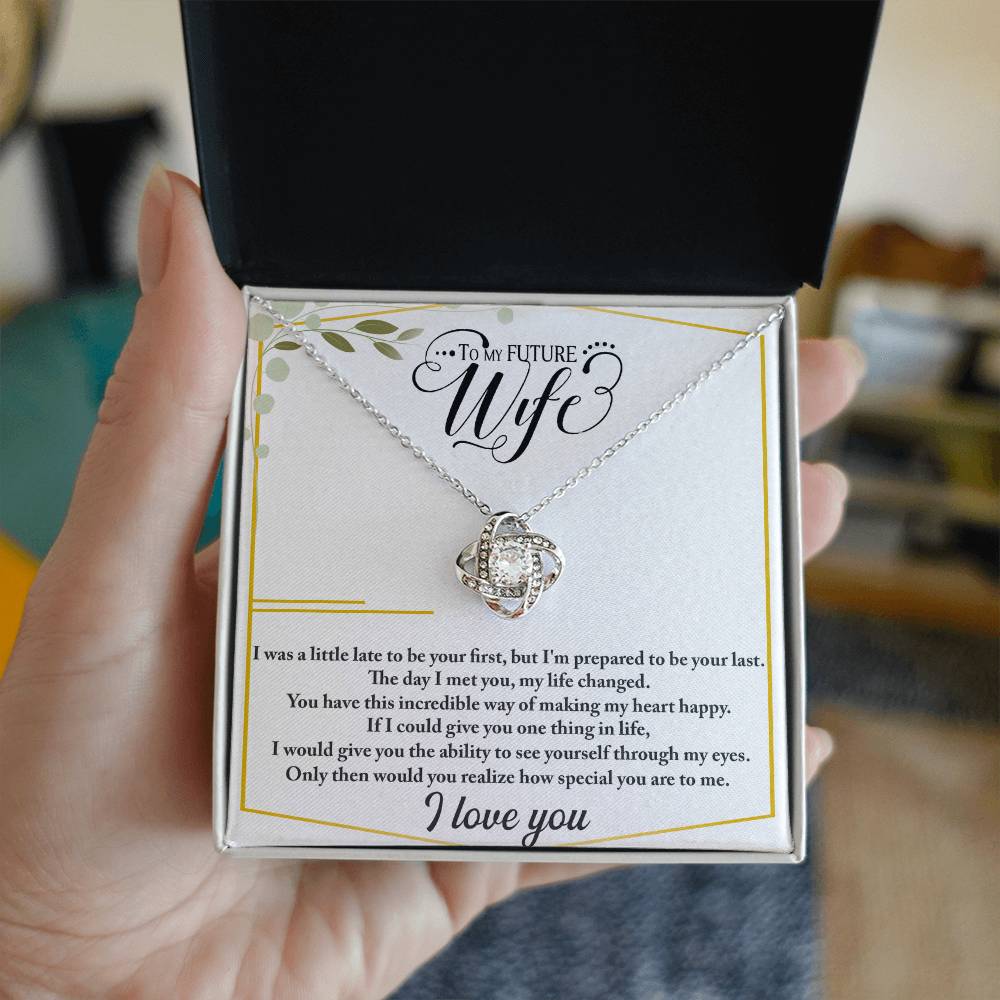 Future Wife - Love Knot Necklace - GOLD FINISH